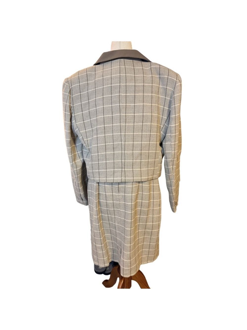 Vintage 2 pc dress jacket. Sz 14 Rayon wool Uzbekistan - Picture 2 of 5